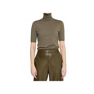 NEW AMANDA MARIA 3/4 modal turtleneck top in olive